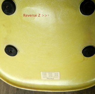 2 VTG Lemon Yellow Eames Herman Miller Fiberglass Chairs 1st Generation Zenith 5