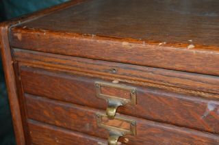 Antique Vintage MACEY Tiger Oak Library Specimen Filing Cabinet Bookcase Chest 5