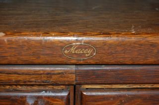 Antique Vintage MACEY Tiger Oak Library Specimen Filing Cabinet Bookcase Chest 6
