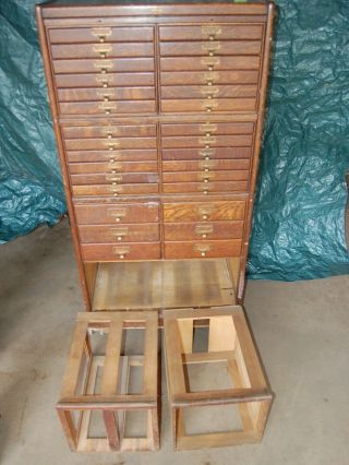 Antique Vintage MACEY Tiger Oak Library Specimen Filing Cabinet Bookcase Chest 7