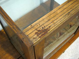 Antique COUNTER TOP GENERAL STORE OAK & GLASS SHOWCASE 6