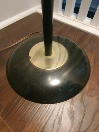 Mid Century Modern Floor Lamp Atomic Black Gold Vintage 3 - way 6