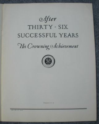1927 Toledo Scale Company Crowning Achievement Brochure - No,  1800 2