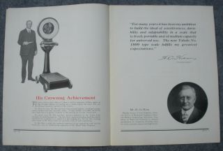 1927 Toledo Scale Company Crowning Achievement Brochure - No,  1800 3