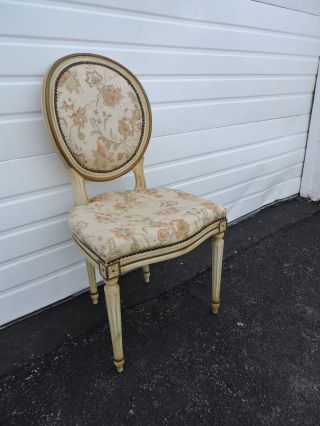 French Painted Desk Vanity Office Side Chair 6324a