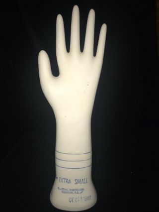 Vintage Ceramic Hand Glove Mold General Porcelain Trenton Nj Extra Small 1987