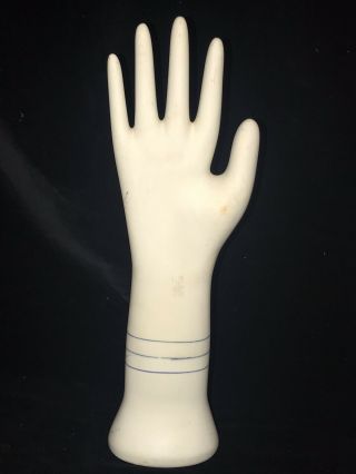 Vintage Ceramic Hand GLOVE MOLD General Porcelain Trenton NJ Extra Small 1987 2