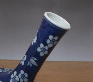 Pair Antique Chinese Blue & White Porcelain Vases w/Plum blossom 7