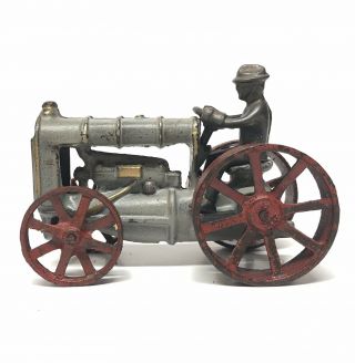 Larger 6 " Arcade Fordson Tractor Copper Plated Driver Ford Hubley Kenton Kilgore