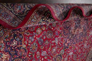 TOP DEAL Vintage Traditional Floral Kashmar Area Rugs RED Oriental Wool 10 ' x13 ' 10