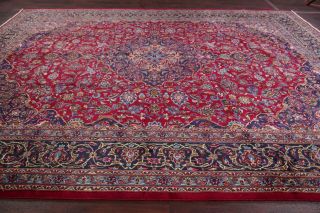 Top Deal Vintage Traditional Floral Kashmar Area Rugs Red Oriental Wool 10 