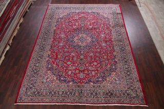 TOP DEAL Vintage Traditional Floral Kashmar Area Rugs RED Oriental Wool 10 ' x13 ' 3