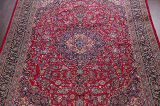 TOP DEAL Vintage Traditional Floral Kashmar Area Rugs RED Oriental Wool 10 ' x13 ' 4