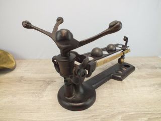 Antique Henry Troemner Ball Beam Scale 24 with Brass Tray and 2 Balls 8