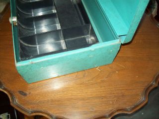 Vintage Sears Tower 50 ' s Metal Cash Box w/Tray Document,  Papers,  w/o key 8