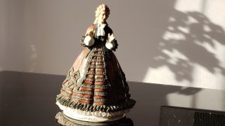 Antique Sitzendorf Porcelain Figurine Godey 