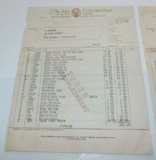 1930 ' s The Ives Corporation Ives Toy Trains Receipts 2