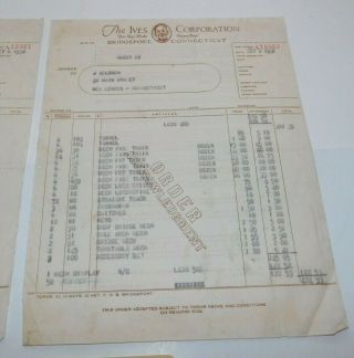 1930 ' s The Ives Corporation Ives Toy Trains Receipts 3
