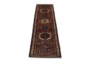 Semi Antique Handmade Runner 3X11 Karajeh Hallway Rug Oriental Home Décor Carpet 12