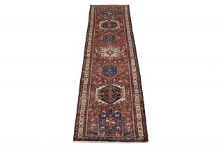 Semi Antique Handmade Runner 3X11 Karajeh Hallway Rug Oriental Home Décor Carpet 6