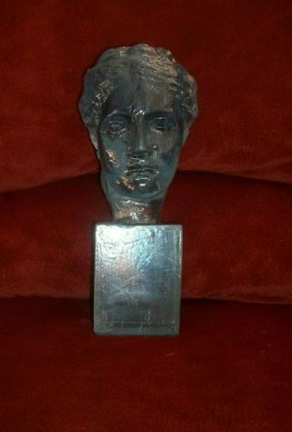 Rare Blue 11 " Dorothy C Thorpe Lucite Resin Head Sculpture,  Mexico