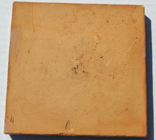 1930 ' s San Jose Texas Mission Glazed Pottery Tile 6 Inch Blue Skies 8