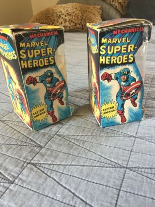 RARE 1968 MARX MARVEL MECHANICAL SUPERHEROES SPIDER - MAN THOR W/ BOXES 6