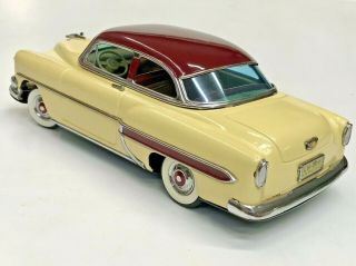 1954 Chevrolet 2 Dr Sedan Friction Tin Car W/ Box By Linemar Japan 11” (28cm) NR 4