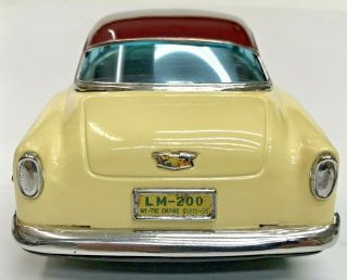 1954 Chevrolet 2 Dr Sedan Friction Tin Car W/ Box By Linemar Japan 11” (28cm) NR 6