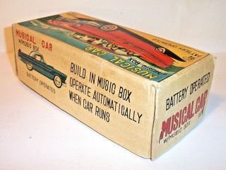 RARE VINTAGE 1956 FORD BATTERY OPERATED MUSICAL CAR w/ MUSIC BOX MIB JAPAN 11