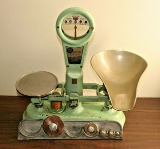 Vintage Jacobs Brothers 3 lb.  Mercantile Precision Scale with Counter Weights 2