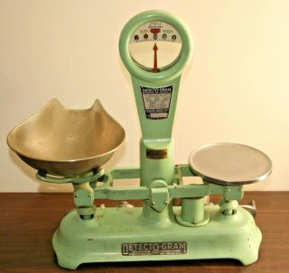 Vintage Jacobs Brothers 3 lb.  Mercantile Precision Scale with Counter Weights 8