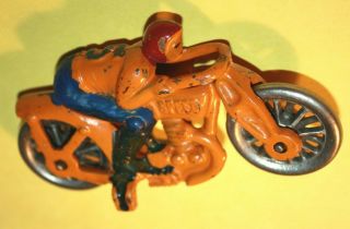 Early Hubley " Speed " Toy Motorcycle Racer - 5 Nickel Wheels Cast Iron Nr