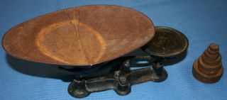 Cast Iron Scale Mercantile Countertop Scale With Cast Iron Weights