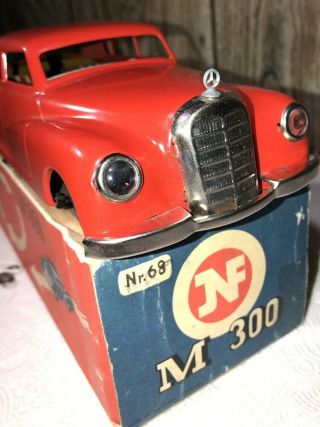 JNF Mercedes M300 Rare Tin Wind Up W/Original Box & Key 4