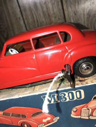 JNF Mercedes M300 Rare Tin Wind Up W/Original Box & Key 5