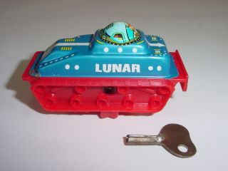 Vintage Technofix Luna Expedition NASA Apollo Saturn Moon German Tin Wind - up Toy 2
