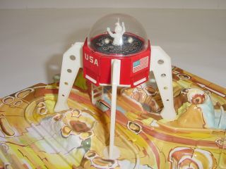 Vintage Technofix Luna Expedition NASA Apollo Saturn Moon German Tin Wind - up Toy 7