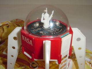 Vintage Technofix Luna Expedition NASA Apollo Saturn Moon German Tin Wind - up Toy 8
