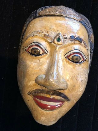 Fine Antique Balinese Topeng Mask Paint Patina