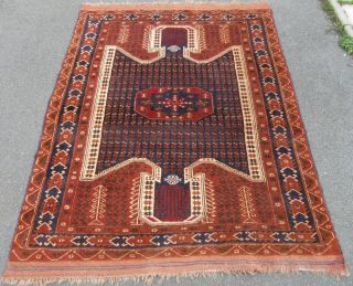 Fabulous Old Afghan In Caucasian Sewan Kazak Rug Design Sewan Kazak Rug