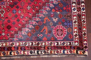 One - Of - A - Kind Vintage Tribal Geometric Abadeh Oriental Area Rug Hand - Knotted 6x8