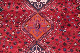 One - of - a - Kind Vintage Tribal Geometric Abadeh Oriental Area Rug Hand - Knotted 6x8 5