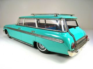 ATC ASAHITOY Japan Tin Friction 1962 Ford Ranch Wagon 4