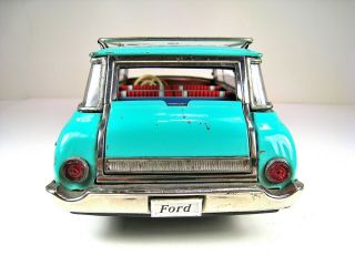 ATC ASAHITOY Japan Tin Friction 1962 Ford Ranch Wagon 6