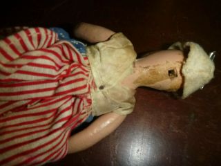 Vintage Early composition doll & Chair Patriotic 4th July Parade 6