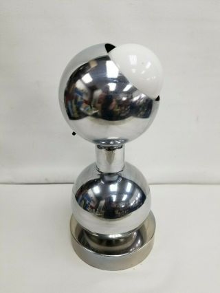 Vtg MCM Mid Century Chrome Ball Table Lamp Georges Kovacs Style Rare 1960 ' s 4