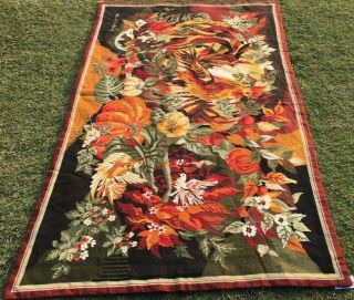 Majestic Tree Of Life Sighned Hand Embroidery Rug/tapestry 1026size:6.  2x3.  9feet