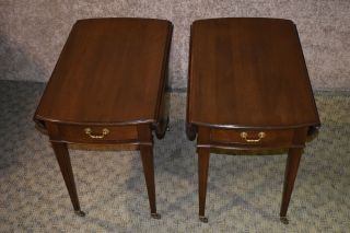 Vintage Ethan Allen Pembroke Side Tables 5