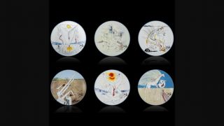 Salvador Dali Six Limoges Porcelain Plates: " The Conquest Of Cosmos "